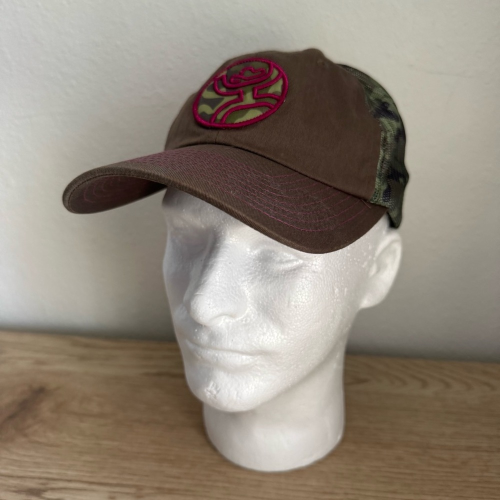 Hooey Brown Green Camo Pink Mesh Baseball Cap‎ OSFM Snapback Dad Hat NWT